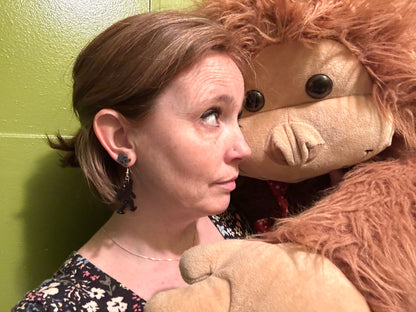 Green Bigfoot Dangle Earrings Hypoallergenic