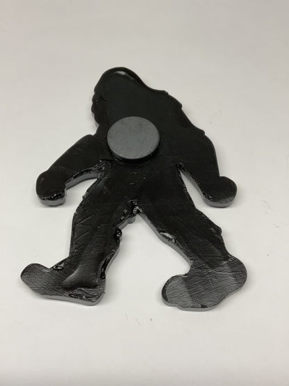 Black Bigfoot Magnet with Heart - 5 Inches Tall
