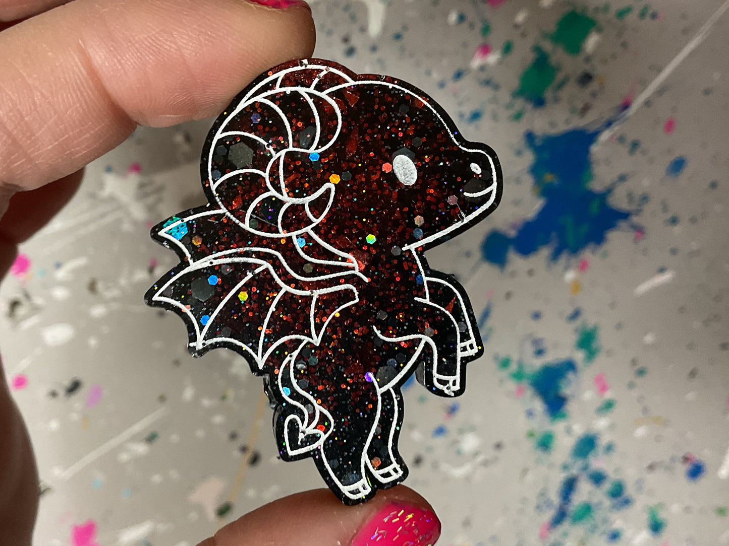 Small Red & Black Jersey Devil Magnet