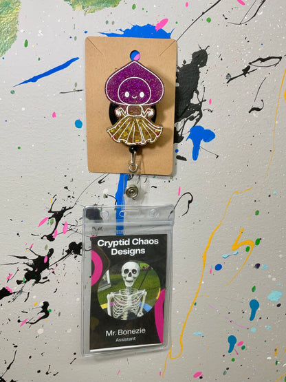 Purple & Gold Flatwoods Monster Retractable Badge Reel