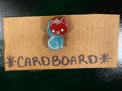 Small Blue Red Chupacabra Magnet