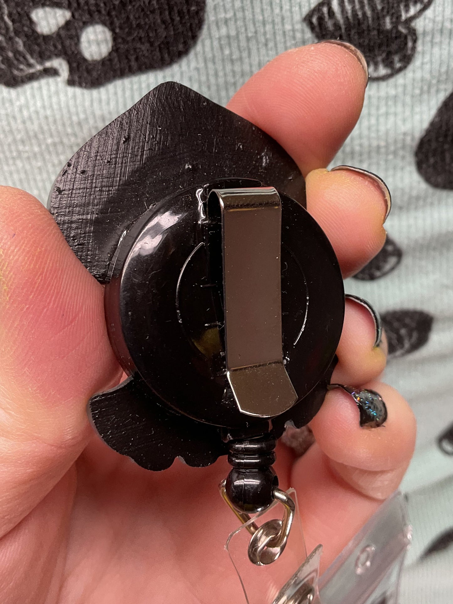 Black & Teal Flatwoods Monster Retractable Badge Reel