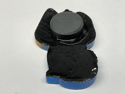 Small Blue Yellow Chupacabra Magnet Glow in the Dark