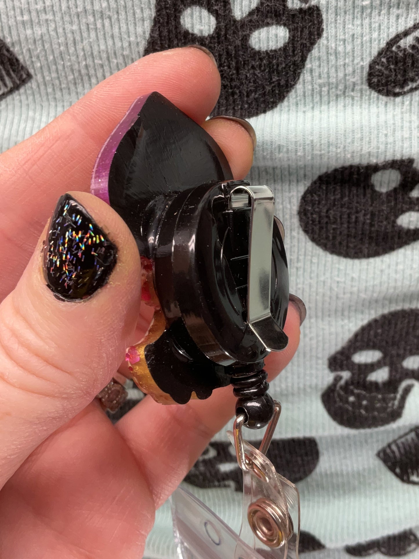 Purple & Gold Flatwoods Monster Retractable Badge Reel