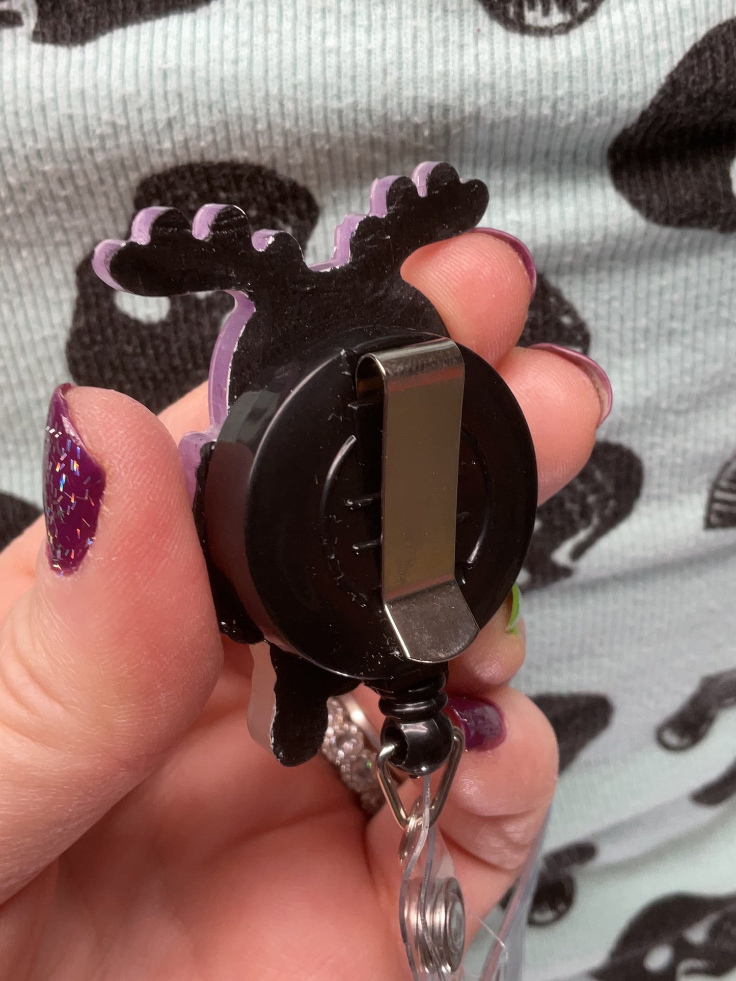 Purple Wendigo Retractable Badge Reel-Glow In The Dark
