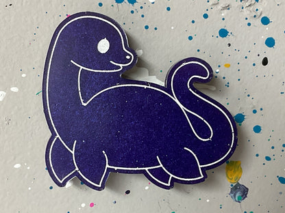 Small Loch Ness Monster Dark Purple Magnet