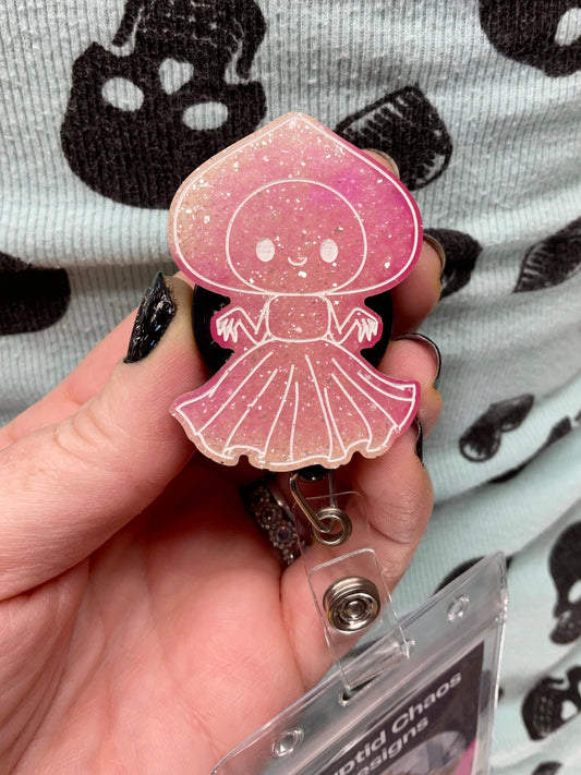 Pink Flatwoods Monster Retractable Badge Reel