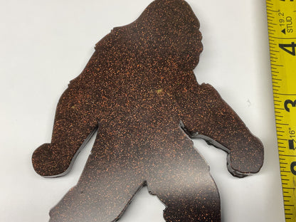 Large Glittery Brown Bigfoot Magnet - 5 Inches Tall