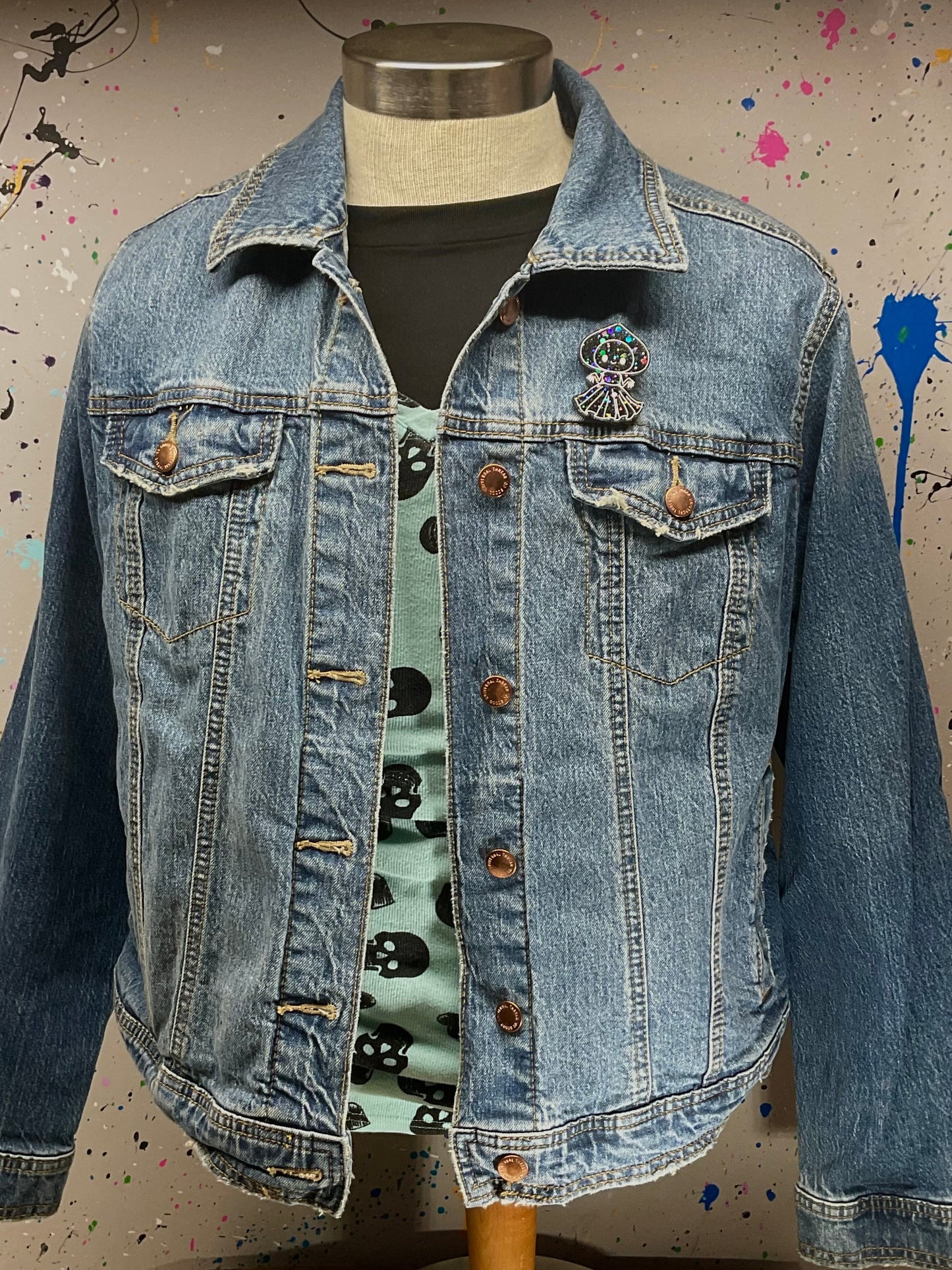 Black Holographic Flatwoods Monster Pin