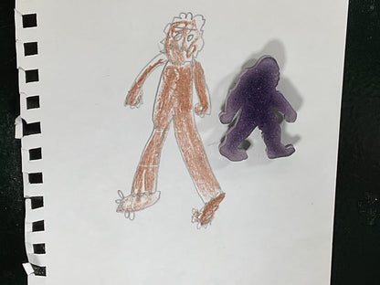 Small Purple Bigfoot Magnet