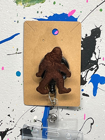Brown Bigfoot Retractable Badge Reel