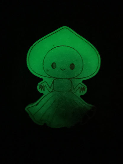 Green & Black Flatwoods Monster Pin-Glow In The Dark