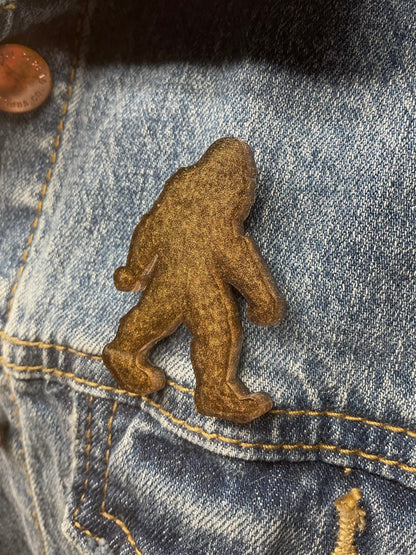Brown Bigfoot Pin