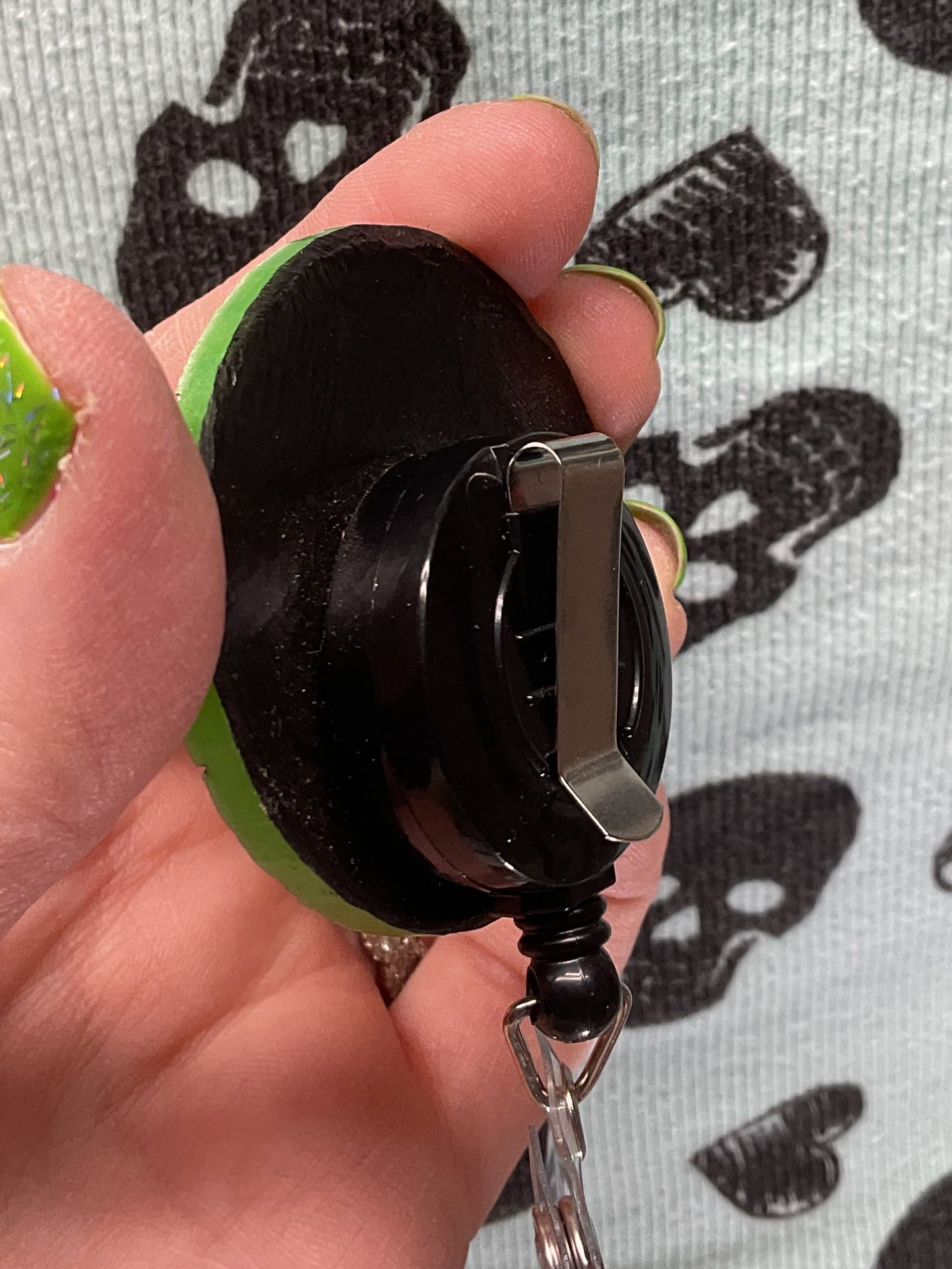 Green Official Bigfoot Search Team Retractable Badge Reel- Glow in the Dark