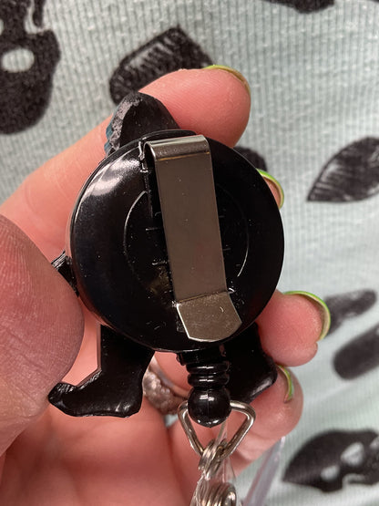 Teal Bigfoot Retractable Badge Reel