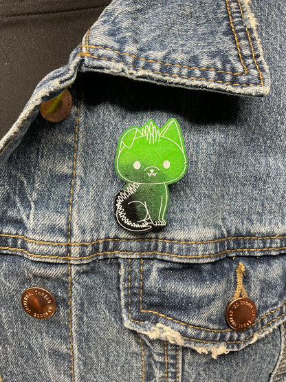 Glow in the Dark Chupacabra Pin