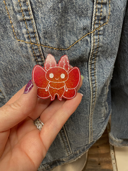 Red Mothman Pin