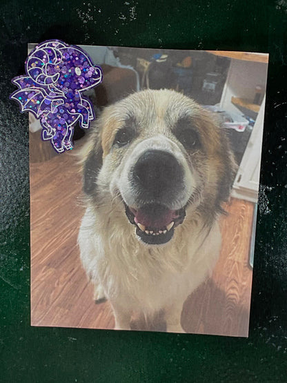 Small Glittery Purple Jersey Devil Magnet