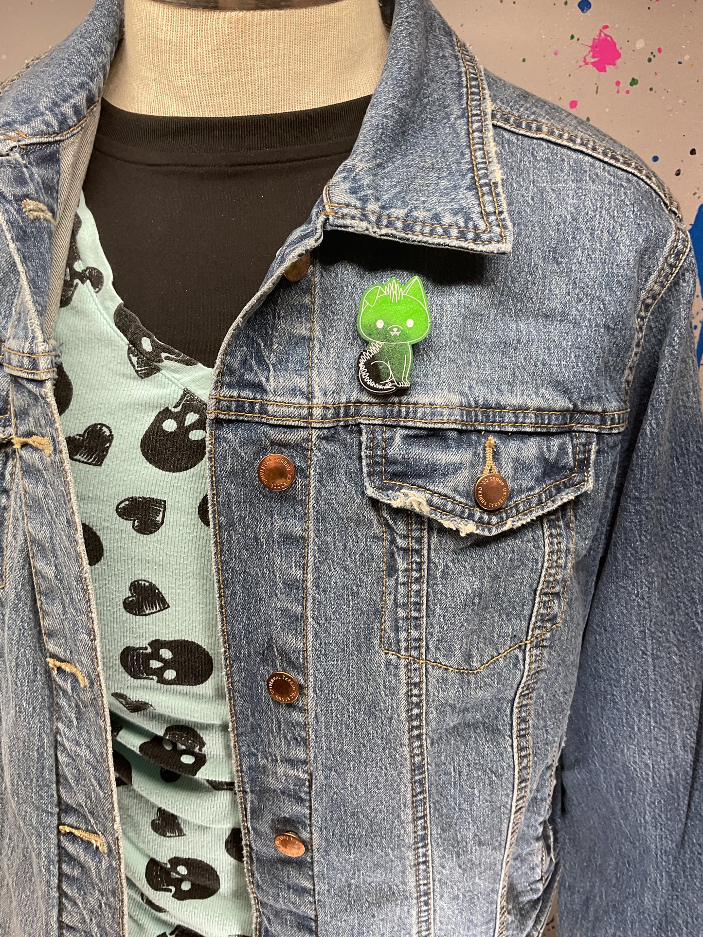 Glow in the Dark Chupacabra Pin