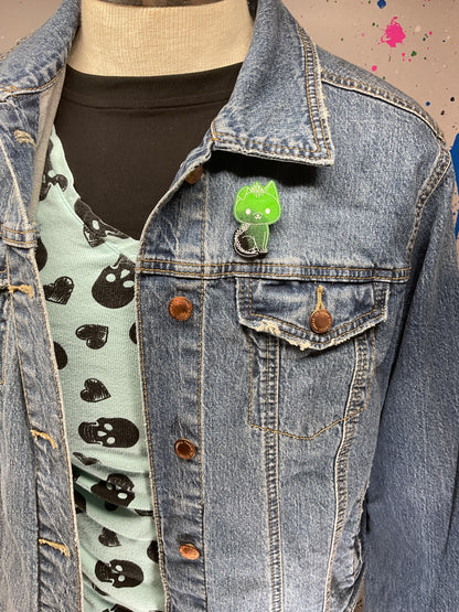 Glow in the Dark Chupacabra Pin