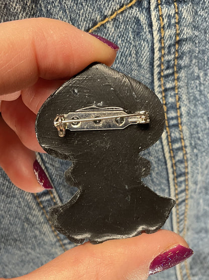 Dark Blue Flatwoods Monster Pin