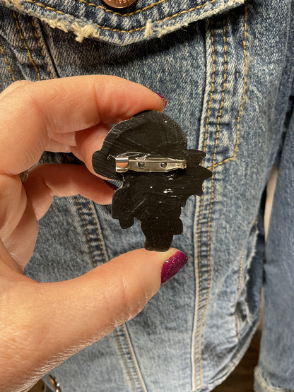 Black Jersey Devil Pin