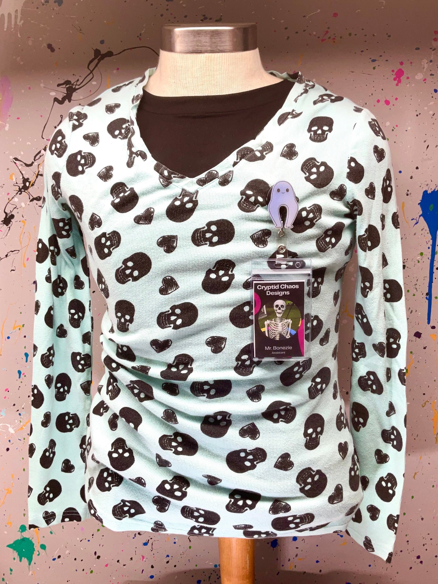 Ghostly White Nightcrawler Retractable Badge Reel