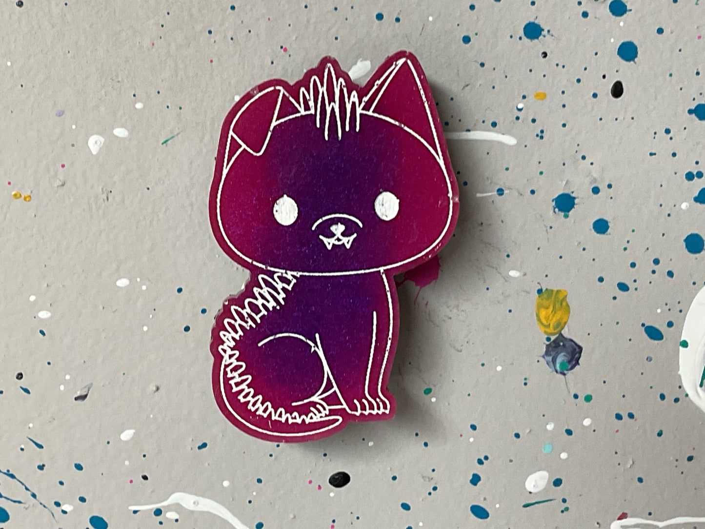 Small Pink Glow in the Dark Chupacabra Magnet