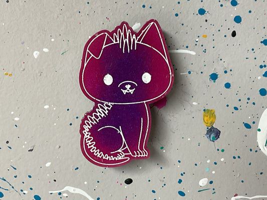 Small Pink Glow in the Dark Chupacabra Magnet