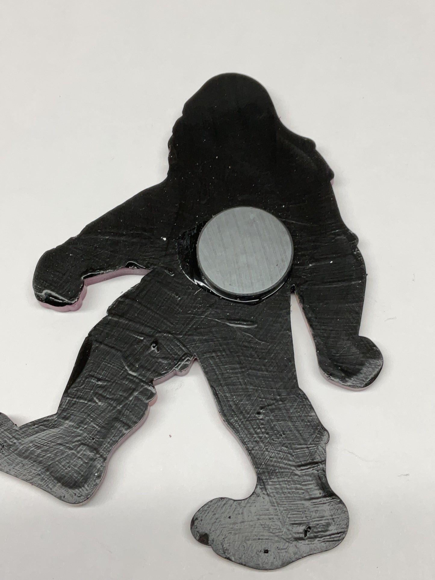Large Pink/Purple Bigfoot Magnet - 5 Inches Tall