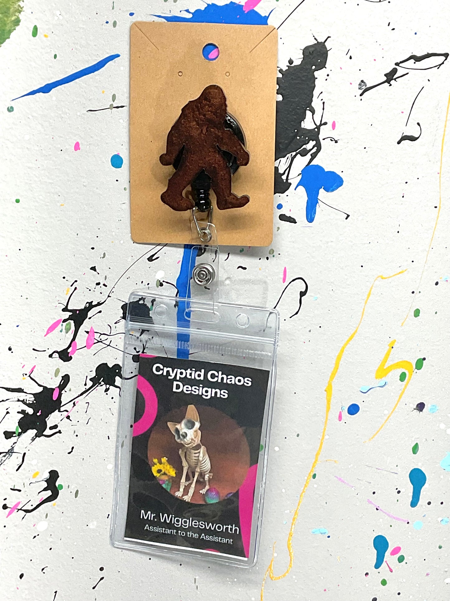 Brown Bigfoot Retractable Badge Reel