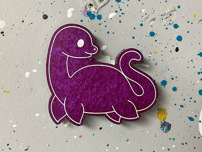 Small Loch Ness Monster Light Purple Magnet