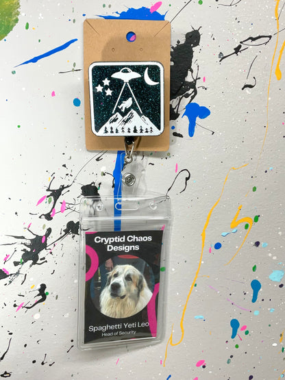 UFO Bigfoot Retractable Badge Reel