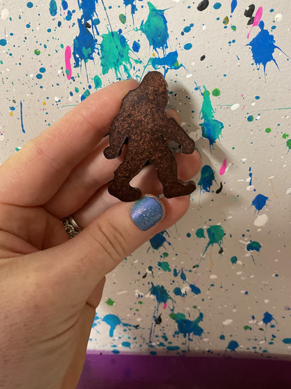 Small Brown Bigfoot Magnet