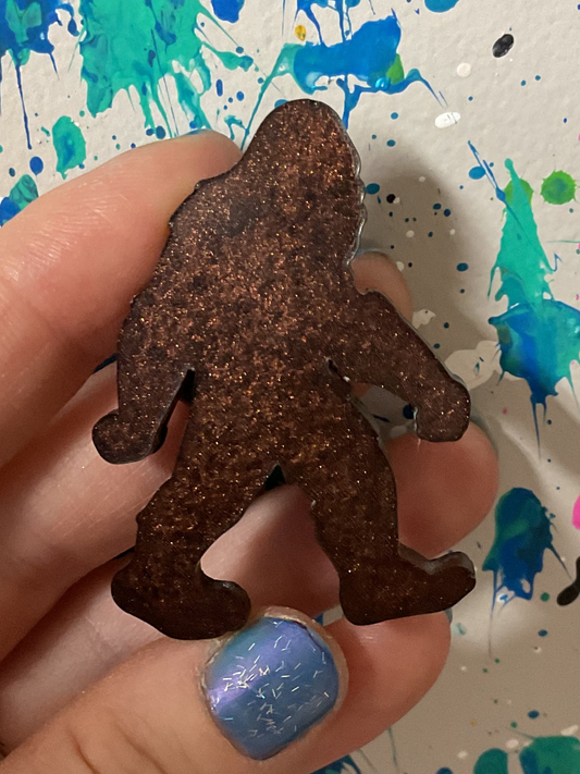 Small Brown Bigfoot Magnet
