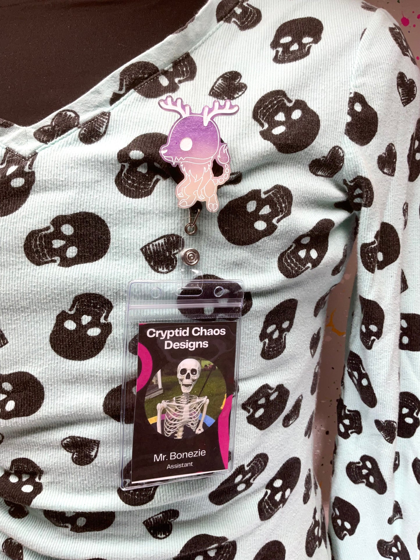 Purple Wendigo Retractable Badge Reel-Glow In The Dark