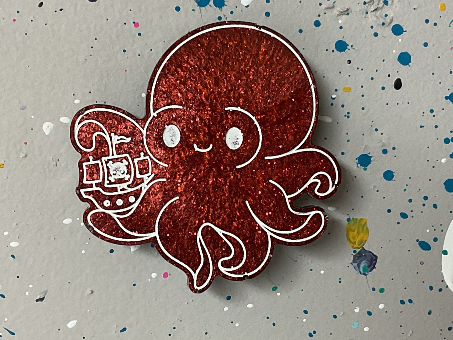 Small Red Kraken Magnet