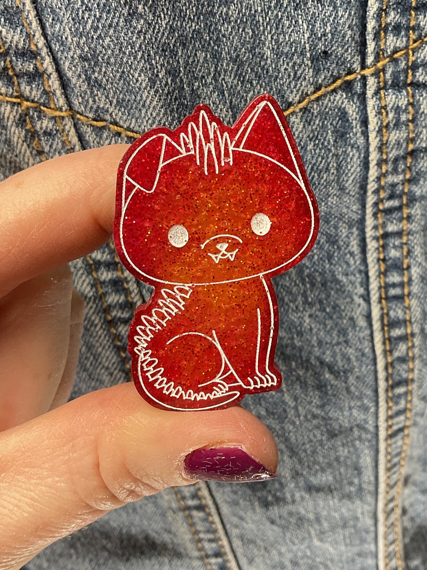 Red Chupacabra Pin