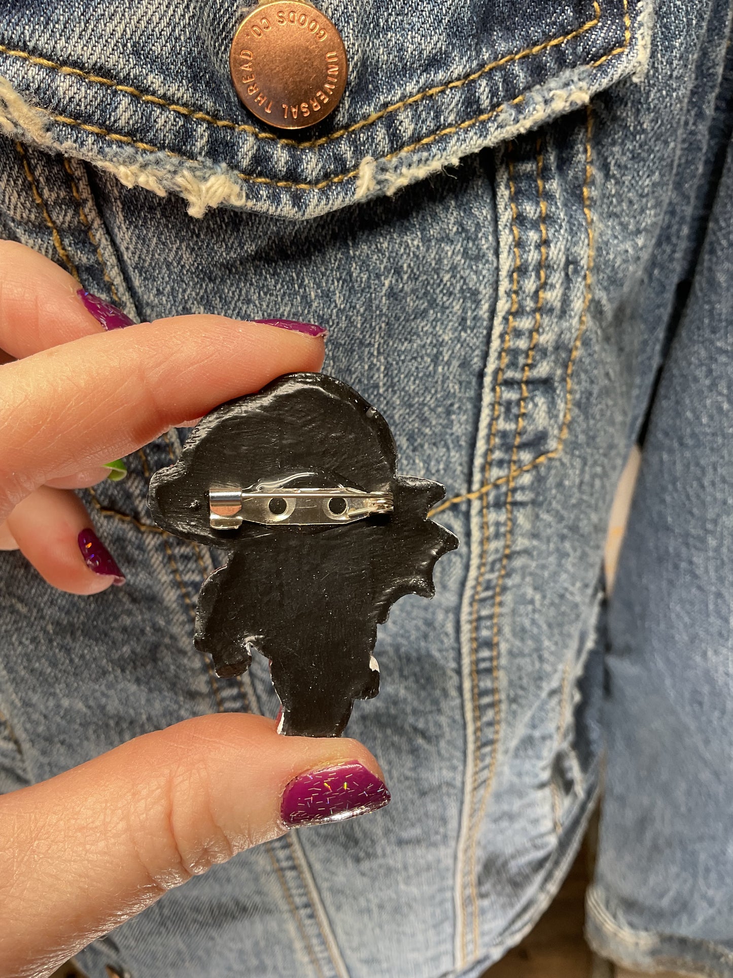 Red Jersey Devil Pin