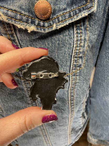 Red Jersey Devil Pin