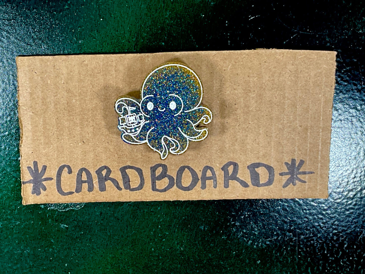 Small Blue with Yellow Kraken Magnet