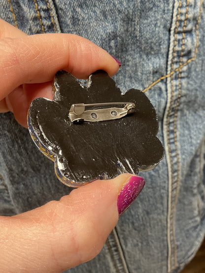 Blue & Yellow Mothman Pin