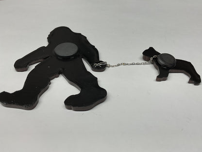 Large Bigfoot Walking Dog Magnet - French Bulldog Thin Chain