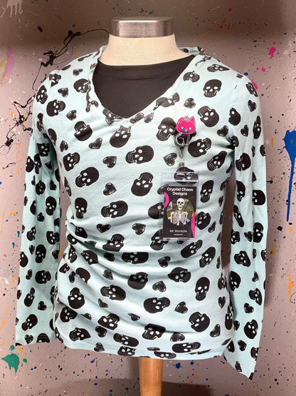 Hot Pink & Black Chupacabra Retractable Badge Reel-Glow In The Dark