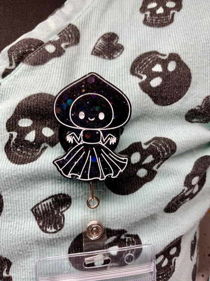 Holographic Black Flatwoods Monster Retractable Badge Reel