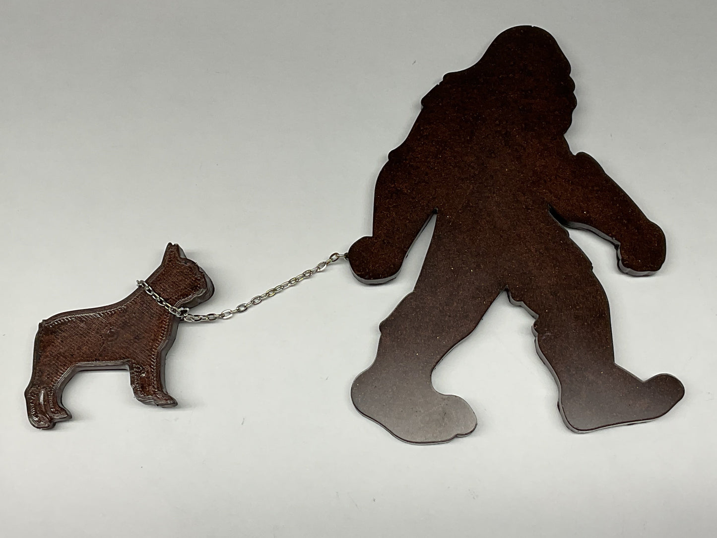 Large Bigfoot Walking Dog Magnet - French Bulldog Thin Chain