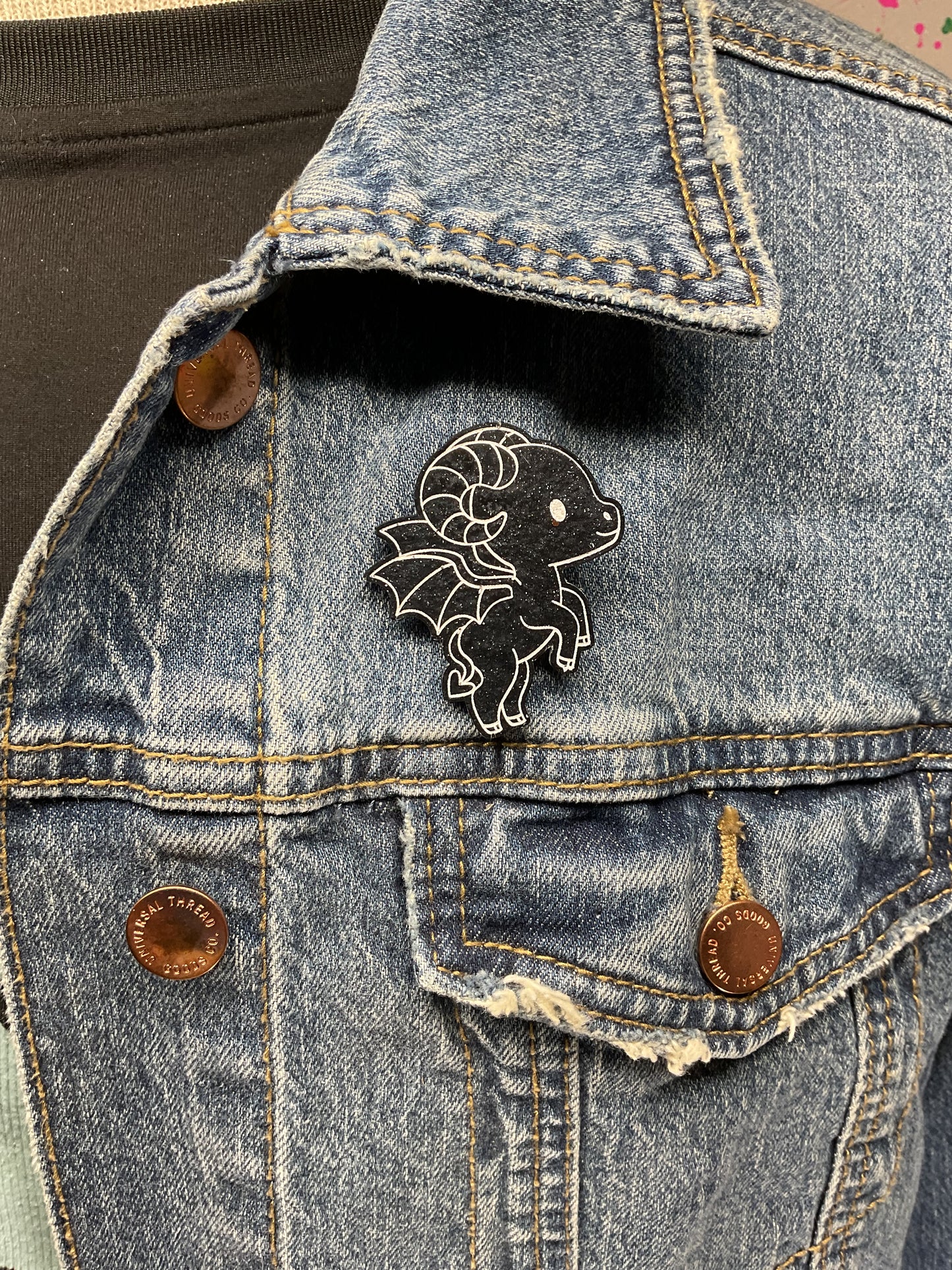 Black Jersey Devil Pin
