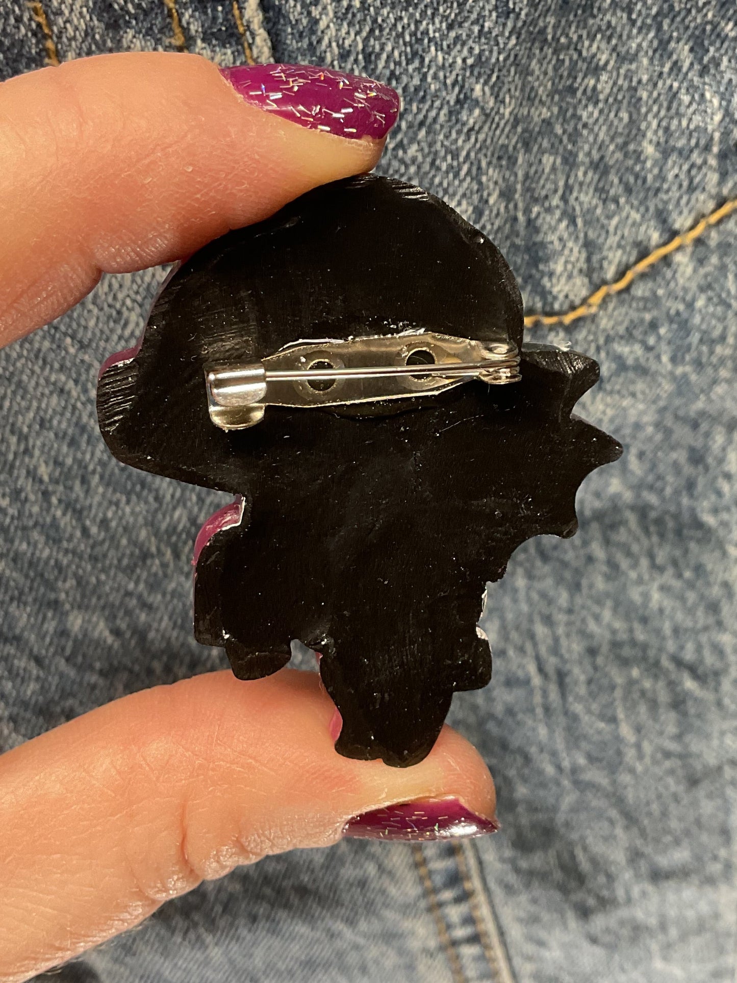 Green Pink Jersey Devil Pin Glow in the Dark