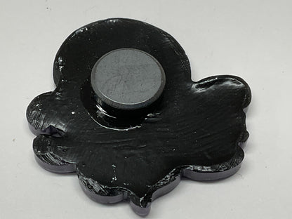 Small Purple Kraken Magnet With Holographic Glitter