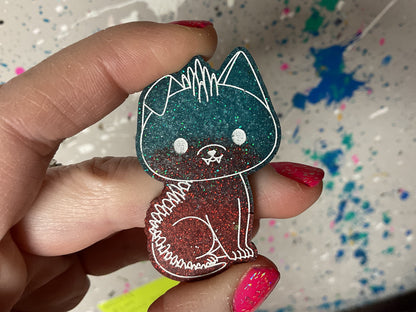 Small Blue Red Chupacabra Magnet